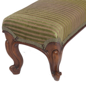 3-Green-Striped-Footstool