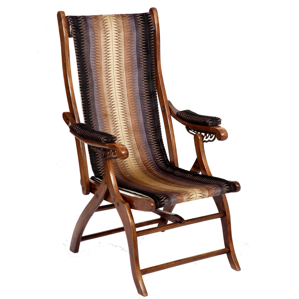 Victorian Reclining & Folding Campaign Chair - The Unique Seat Company