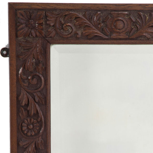 20th Century Carved Oak Mirror
