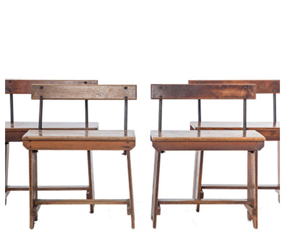 Set of 4 Victorian School Benches