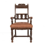 Pair of Victorian Oak Armchairs